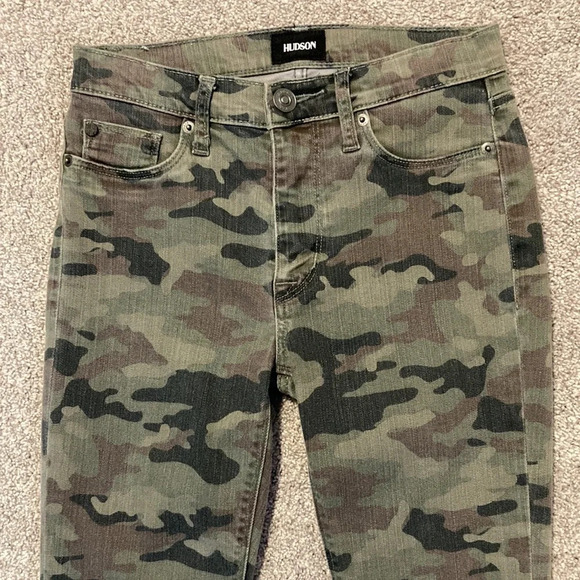 NWOT Hudson Barbara High Waist Super Skinny Jeans Camo 25 - Picture 3 of 16